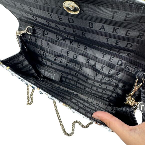 Ted Baker Johanaa snake sequin T-clutch bag NWT - Picture 3 of 5
